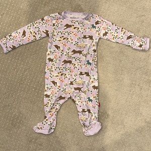 Magnetic Me 0-3 month puppy ruffle butt footie